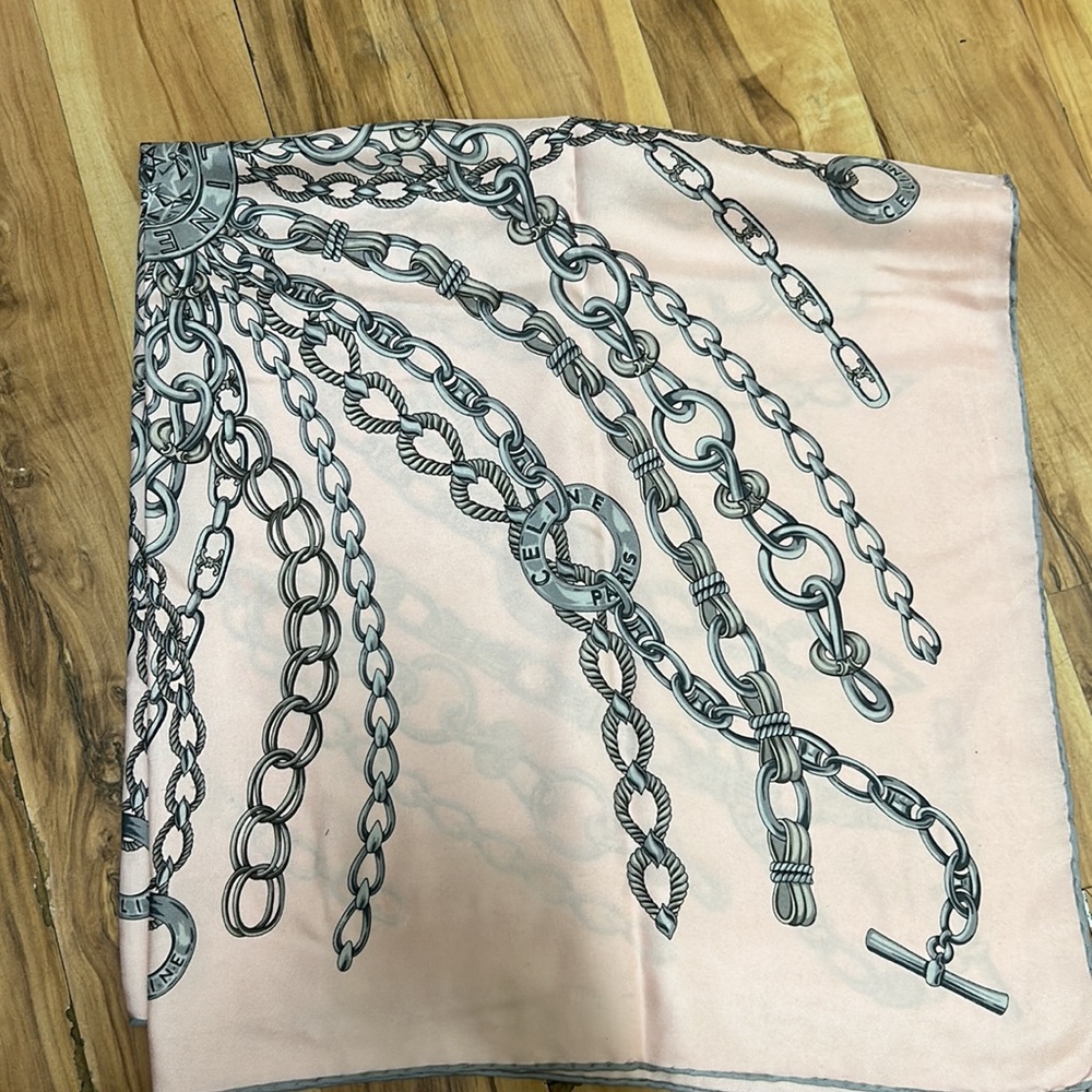 Celine París silk pink scarf